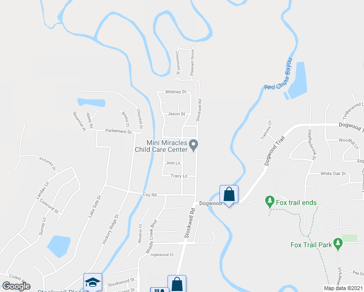 map of restaurants, bars, coffee shops, grocery stores, and more near 2425 Brookhaven Drive in Bossier City