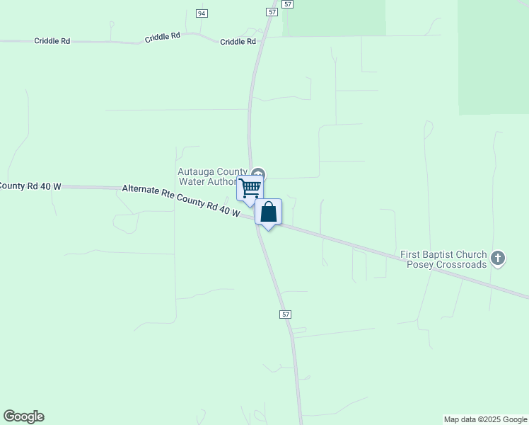 map of restaurants, bars, coffee shops, grocery stores, and more near 2003 County Road 57 in Prattville