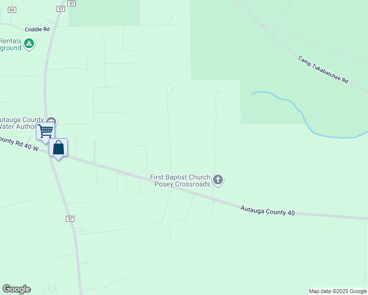map of restaurants, bars, coffee shops, grocery stores, and more near 592 County Road 40 in Prattville