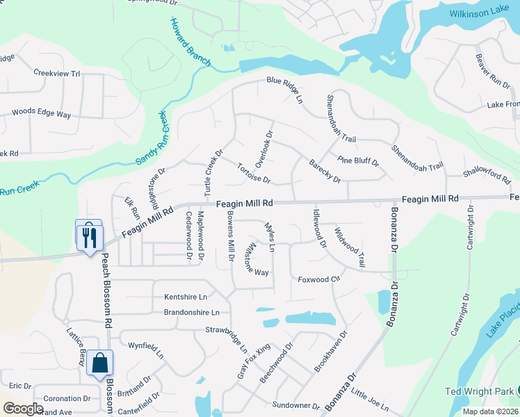 map of restaurants, bars, coffee shops, grocery stores, and more near 113 Myles Lane in Bonaire