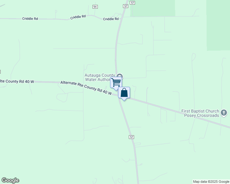 map of restaurants, bars, coffee shops, grocery stores, and more near 2003 County Road 57 in Prattville