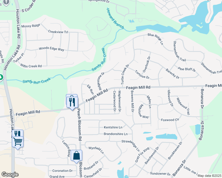map of restaurants, bars, coffee shops, grocery stores, and more near 605 Cedarwood Drive in Bonaire