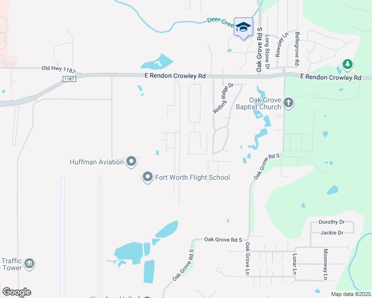 map of restaurants, bars, coffee shops, grocery stores, and more near 12432 Hunters Mill Trail in Burleson