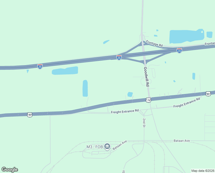map of restaurants, bars, coffee shops, grocery stores, and more near 105 Moore Lane in Dubberly