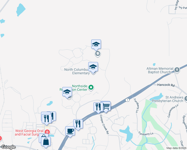 map of restaurants, bars, coffee shops, grocery stores, and more near 2006 Old Guard Rd in Columbus