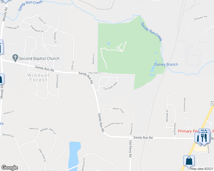map of restaurants, bars, coffee shops, grocery stores, and more near 102 Birdie Drive in Bonaire