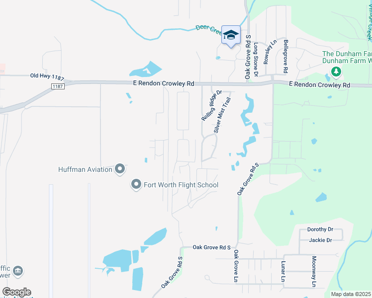 map of restaurants, bars, coffee shops, grocery stores, and more near 12416 Hunters Cabin Court in Burleson