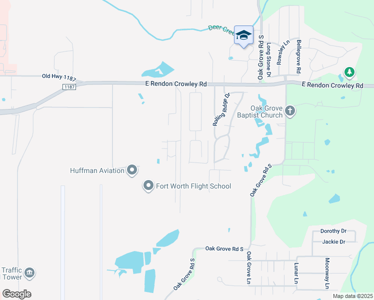 map of restaurants, bars, coffee shops, grocery stores, and more near 12416 Hunters Mill Trail in Burleson
