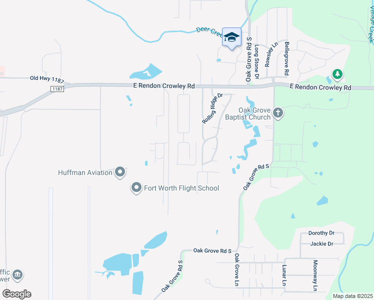 map of restaurants, bars, coffee shops, grocery stores, and more near 12412 Hunters Cabin Court in Burleson