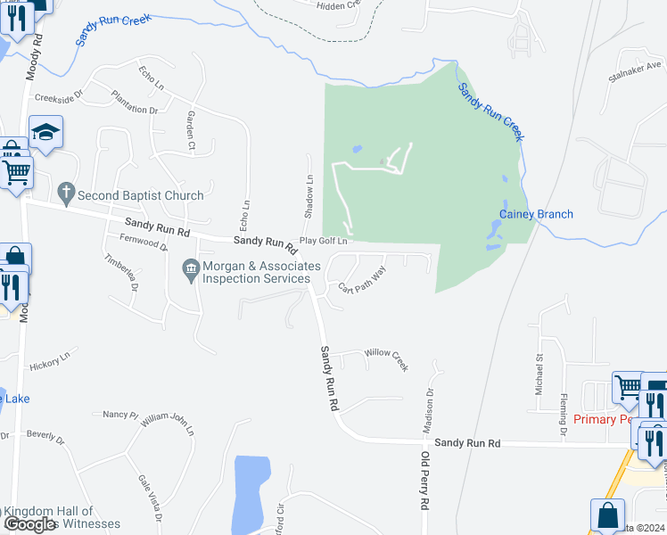 map of restaurants, bars, coffee shops, grocery stores, and more near 304 Links View Drive in Bonaire