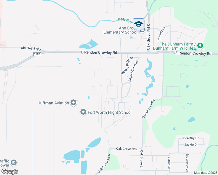 map of restaurants, bars, coffee shops, grocery stores, and more near 12405 Hunters Mill Trail in Burleson