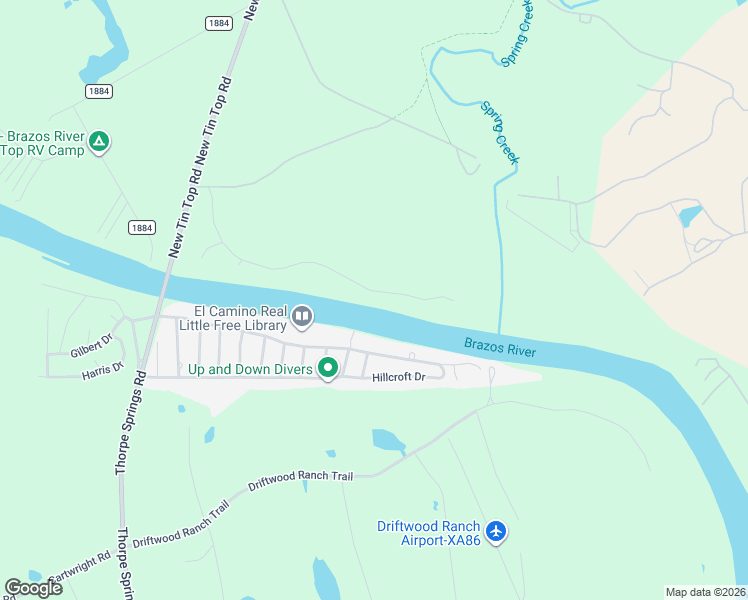 map of restaurants, bars, coffee shops, grocery stores, and more near 371 East El Camino Real in Weatherford