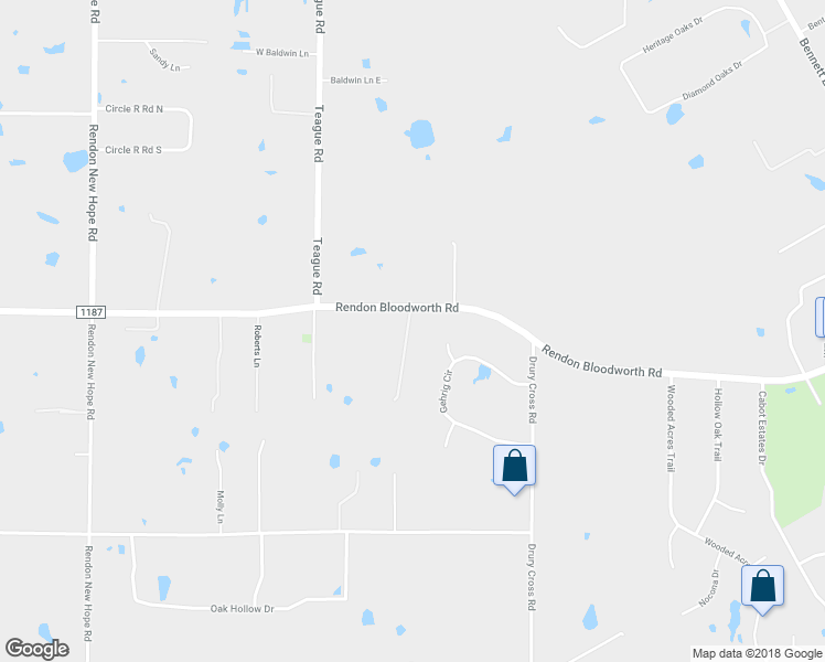 map of restaurants, bars, coffee shops, grocery stores, and more near 6500 Rendon Bloodworth Road in Fort Worth