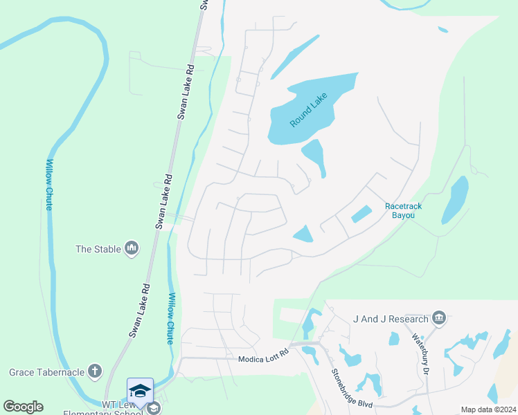 map of restaurants, bars, coffee shops, grocery stores, and more near 412 Carnaby Court in Bossier City