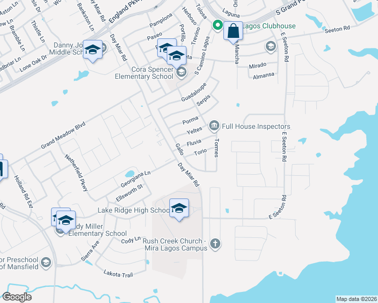 map of restaurants, bars, coffee shops, grocery stores, and more near 3252 Torio in Grand Prairie