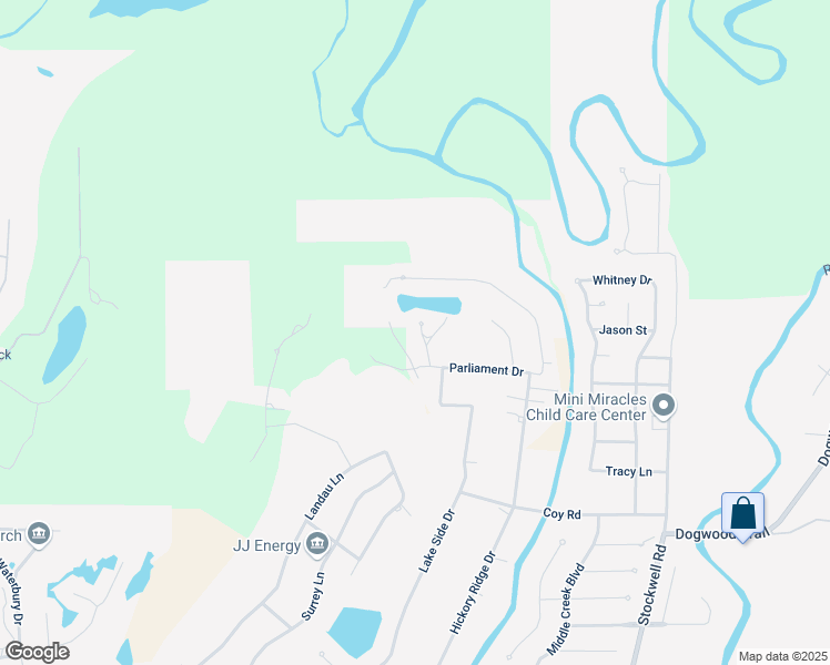 map of restaurants, bars, coffee shops, grocery stores, and more near 2412 Abbey Road in Bossier City