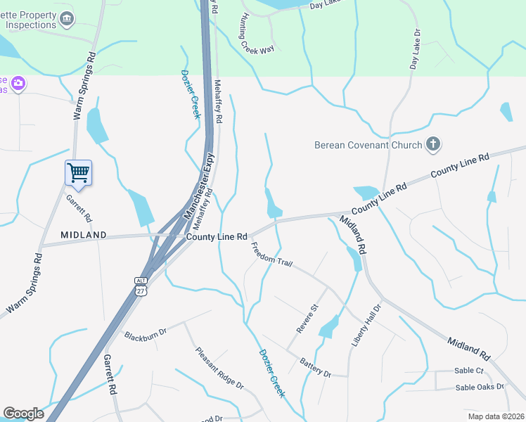 map of restaurants, bars, coffee shops, grocery stores, and more near 9705 County Line Road in Columbus