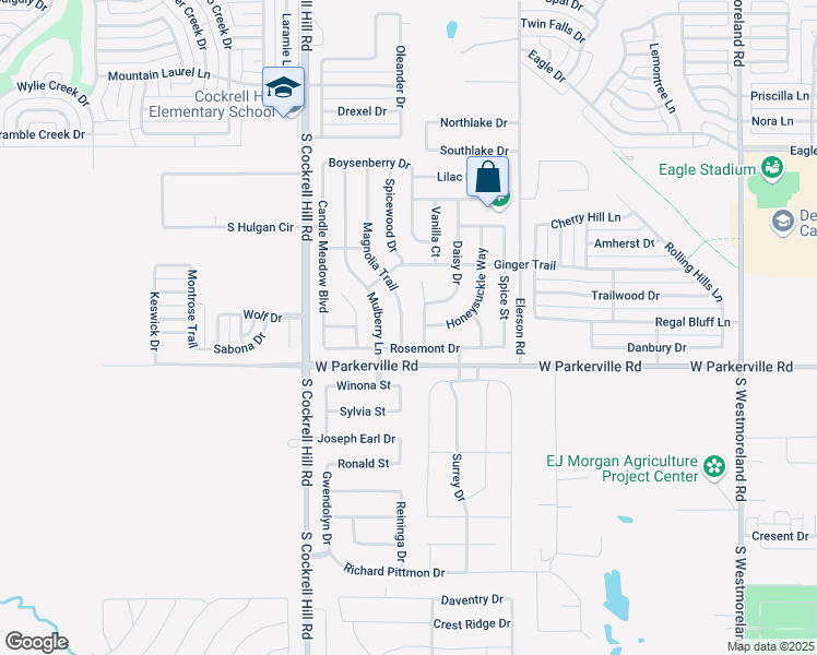 map of restaurants, bars, coffee shops, grocery stores, and more near 809 Camellia Court in DeSoto