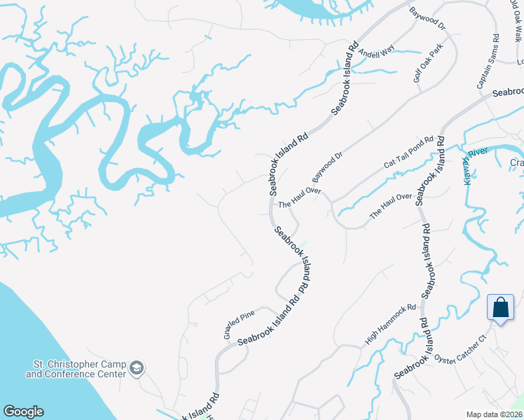 map of restaurants, bars, coffee shops, grocery stores, and more near 2612 Seabrook Island Road in Johns Island
