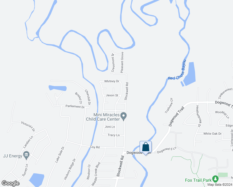 map of restaurants, bars, coffee shops, grocery stores, and more near 6015 Jason Street in Bossier City