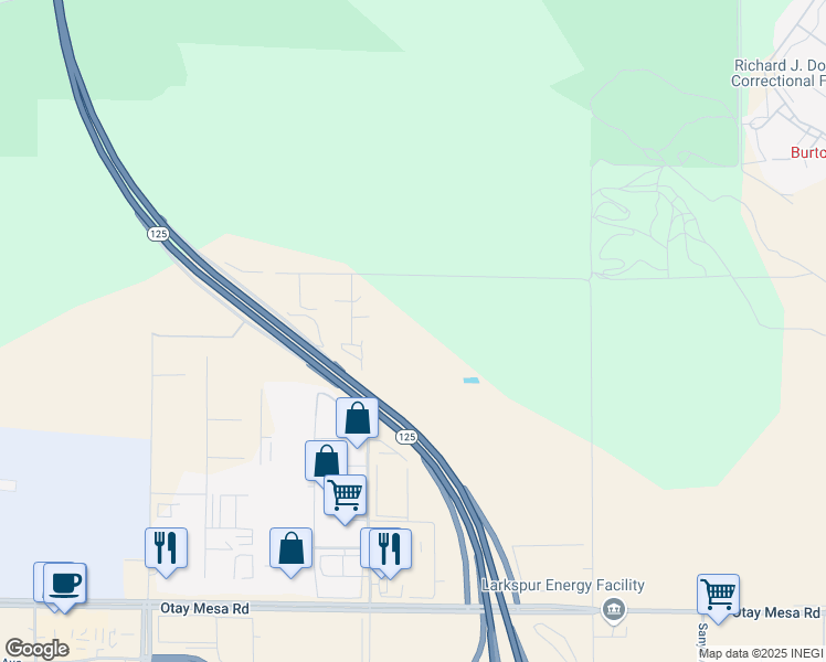 map of restaurants, bars, coffee shops, grocery stores, and more near 8691 Lonestar Road in San Diego