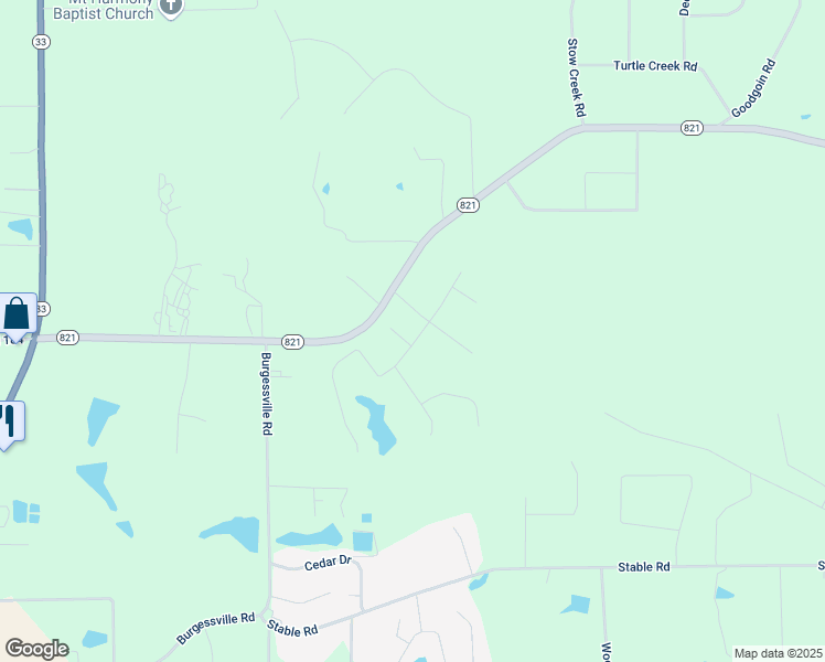 map of restaurants, bars, coffee shops, grocery stores, and more near 3049 Louisiana 821 in Ruston
