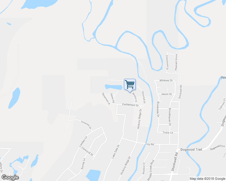 map of restaurants, bars, coffee shops, grocery stores, and more near 2412 Abbey Road in Bossier City