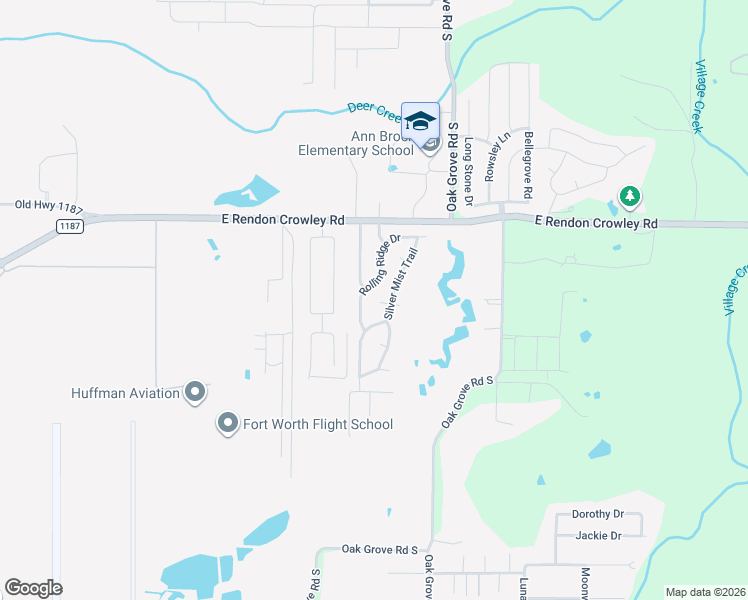 map of restaurants, bars, coffee shops, grocery stores, and more near 1301 Pepperfield Court in Burleson