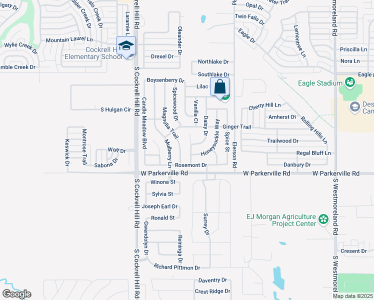 map of restaurants, bars, coffee shops, grocery stores, and more near 809 Camellia Court in DeSoto