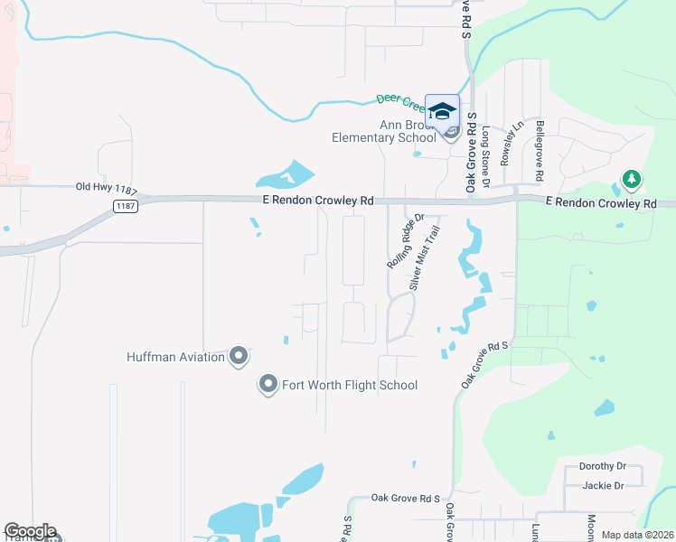 map of restaurants, bars, coffee shops, grocery stores, and more near 12316 Hunters Knoll Drive in Burleson