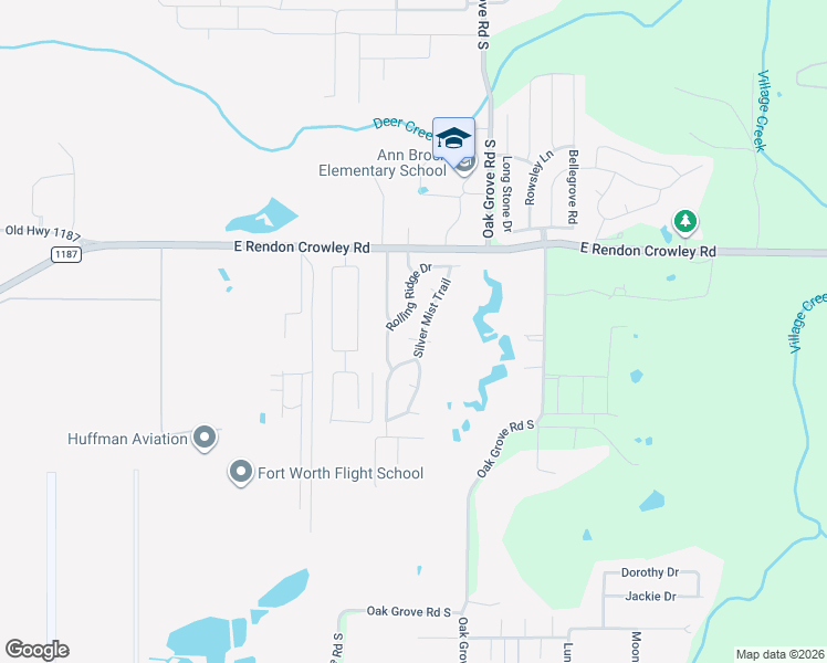 map of restaurants, bars, coffee shops, grocery stores, and more near 1301 Pepperfield Court in Burleson