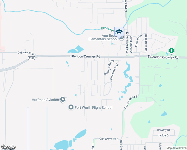 map of restaurants, bars, coffee shops, grocery stores, and more near 12312 Hunters Knoll Drive in Burleson