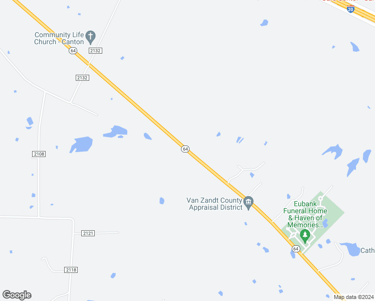 map of restaurants, bars, coffee shops, grocery stores, and more near West Dallas Street in Canton