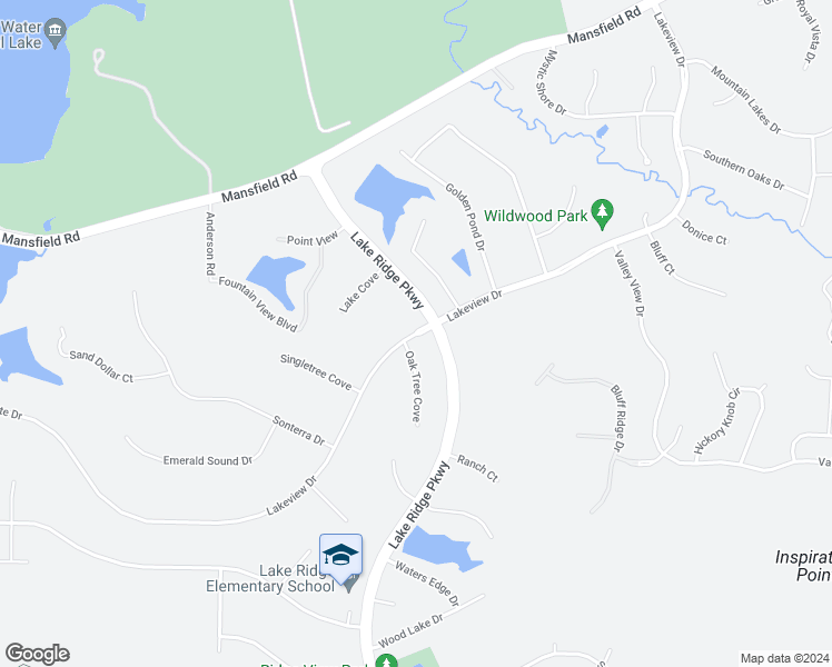 map of restaurants, bars, coffee shops, grocery stores, and more near 2781 South Lakeview Drive in Cedar Hill