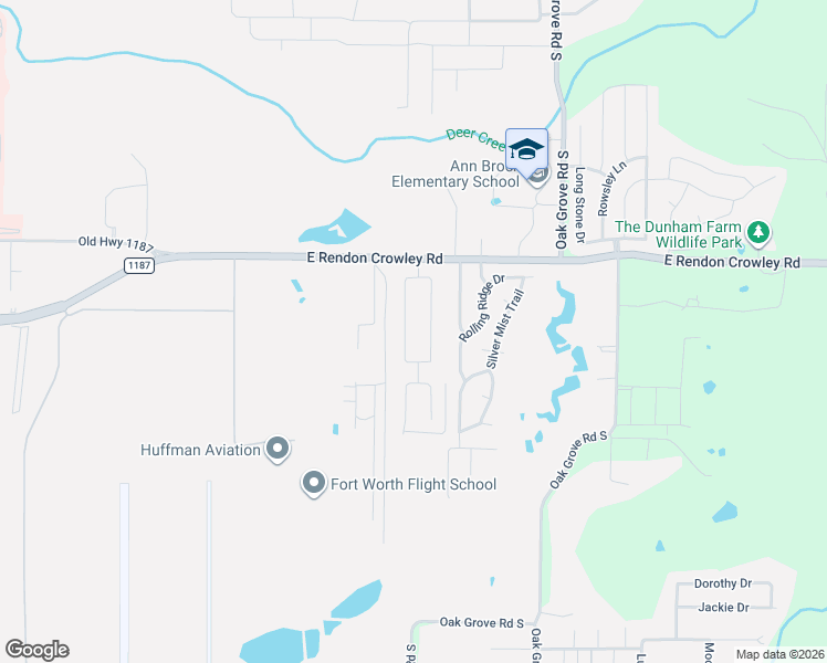 map of restaurants, bars, coffee shops, grocery stores, and more near 12312 Hunters Knoll Drive in Burleson