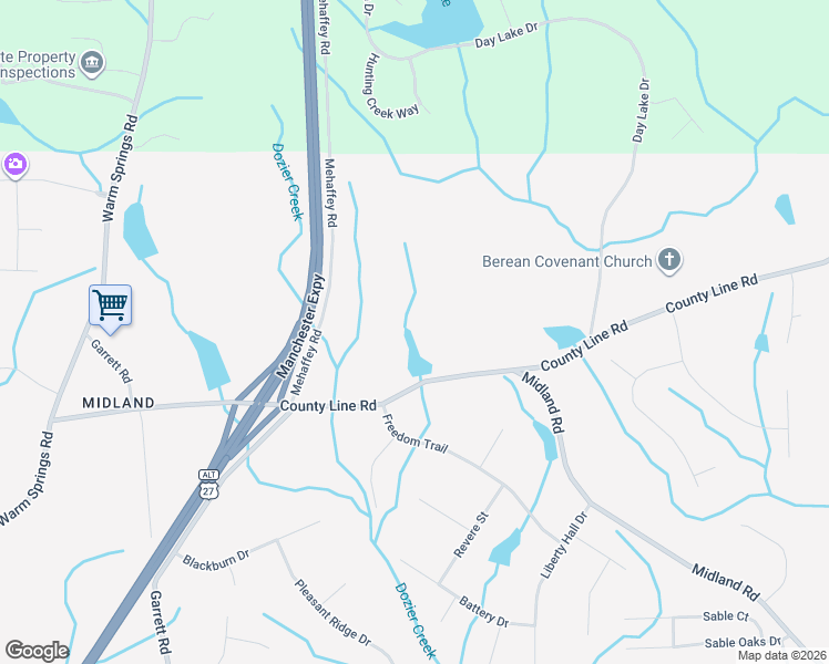 map of restaurants, bars, coffee shops, grocery stores, and more near 9705 County Line Road in Columbus