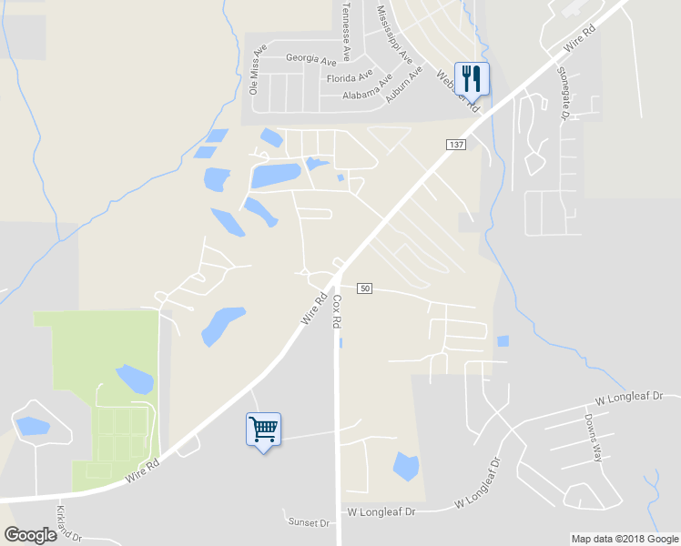 map of restaurants, bars, coffee shops, grocery stores, and more near 35 County Road 12 in Auburn