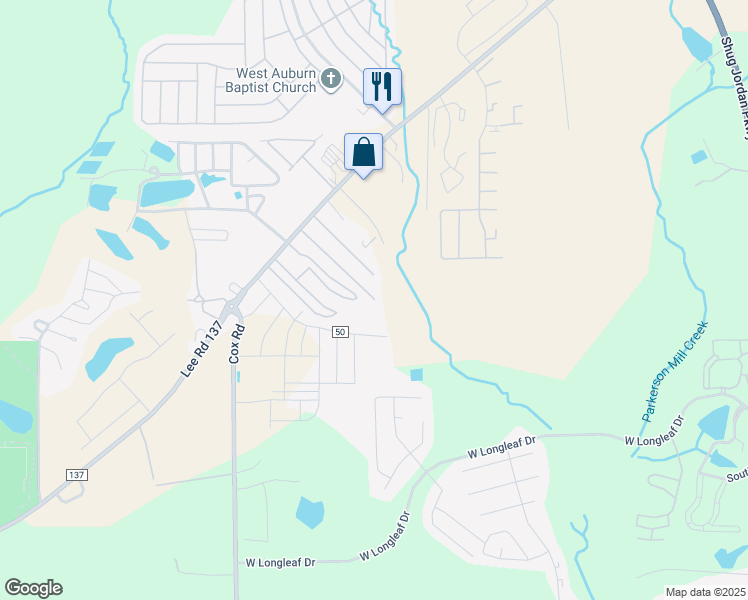 map of restaurants, bars, coffee shops, grocery stores, and more near 2045 Wire Road in Auburn