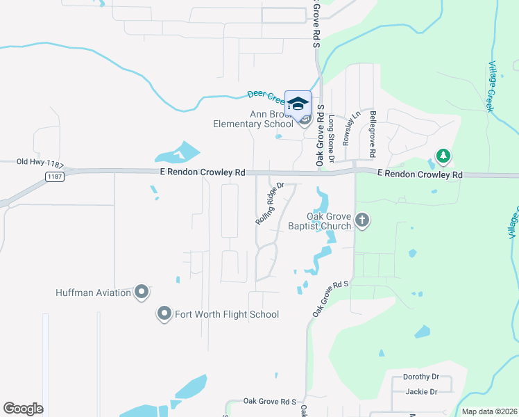 map of restaurants, bars, coffee shops, grocery stores, and more near 12245 Shadow Wood Trail in Burleson