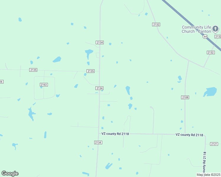 map of restaurants, bars, coffee shops, grocery stores, and more near 1329 County Road 2134 in Canton