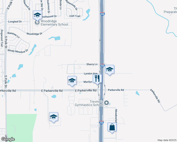 map of restaurants, bars, coffee shops, grocery stores, and more near 1347 Lyndon Avenue in DeSoto