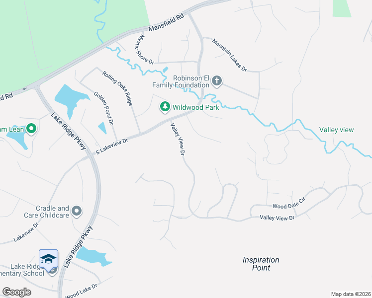 map of restaurants, bars, coffee shops, grocery stores, and more near 2423 Valley View Drive in Cedar Hill