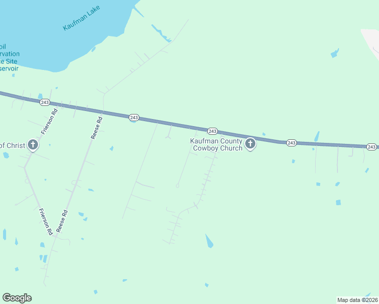 map of restaurants, bars, coffee shops, grocery stores, and more near Cartwright Lane in Kaufman County