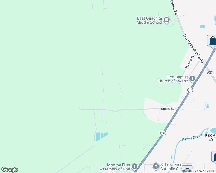 map of restaurants, bars, coffee shops, grocery stores, and more near 126 N Willow Bend in Monroe