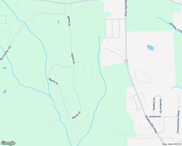 map of restaurants, bars, coffee shops, grocery stores, and more near 1834 Alpine Lane in Deatsville
