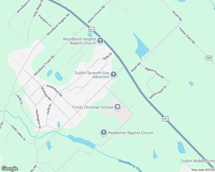 map of restaurants, bars, coffee shops, grocery stores, and more near 1914-1998 Trinity Hills Drive in Dublin