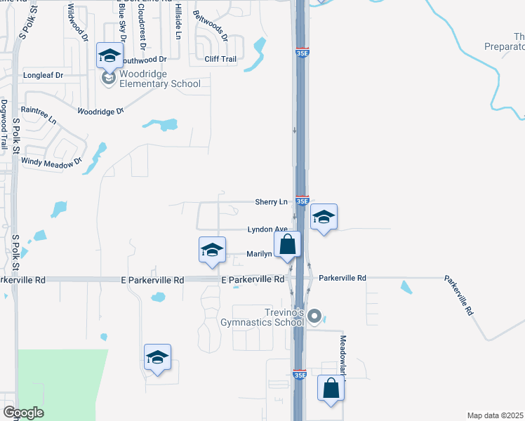 map of restaurants, bars, coffee shops, grocery stores, and more near 1347 Lyndon Avenue in DeSoto