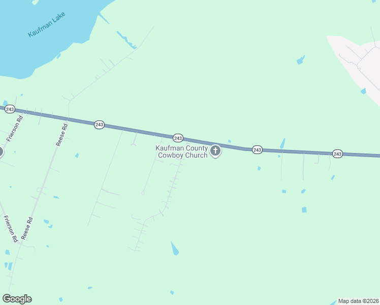 map of restaurants, bars, coffee shops, grocery stores, and more near 1075 John Wayne Road in Kaufman