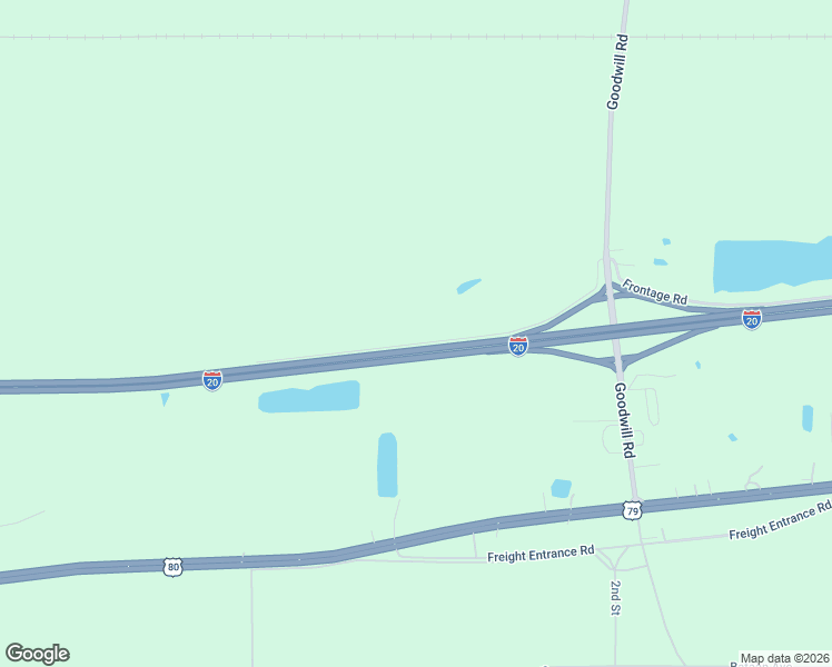 map of restaurants, bars, coffee shops, grocery stores, and more near Frontage Road in Minden