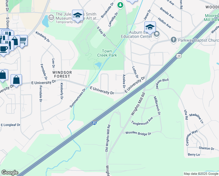 map of restaurants, bars, coffee shops, grocery stores, and more near 1408 Charing Loop in Auburn
